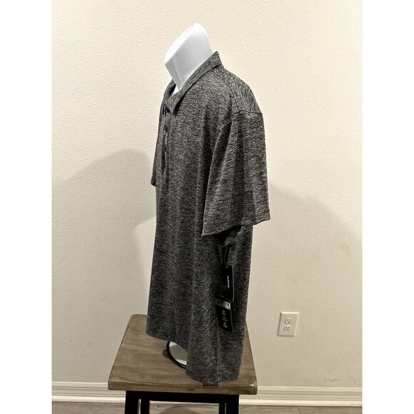 Alfani Men Ethan Polo Shirt Deep Black Short Sleeve Stretch Moisture Wicking 3XL - Picture 4 of 5